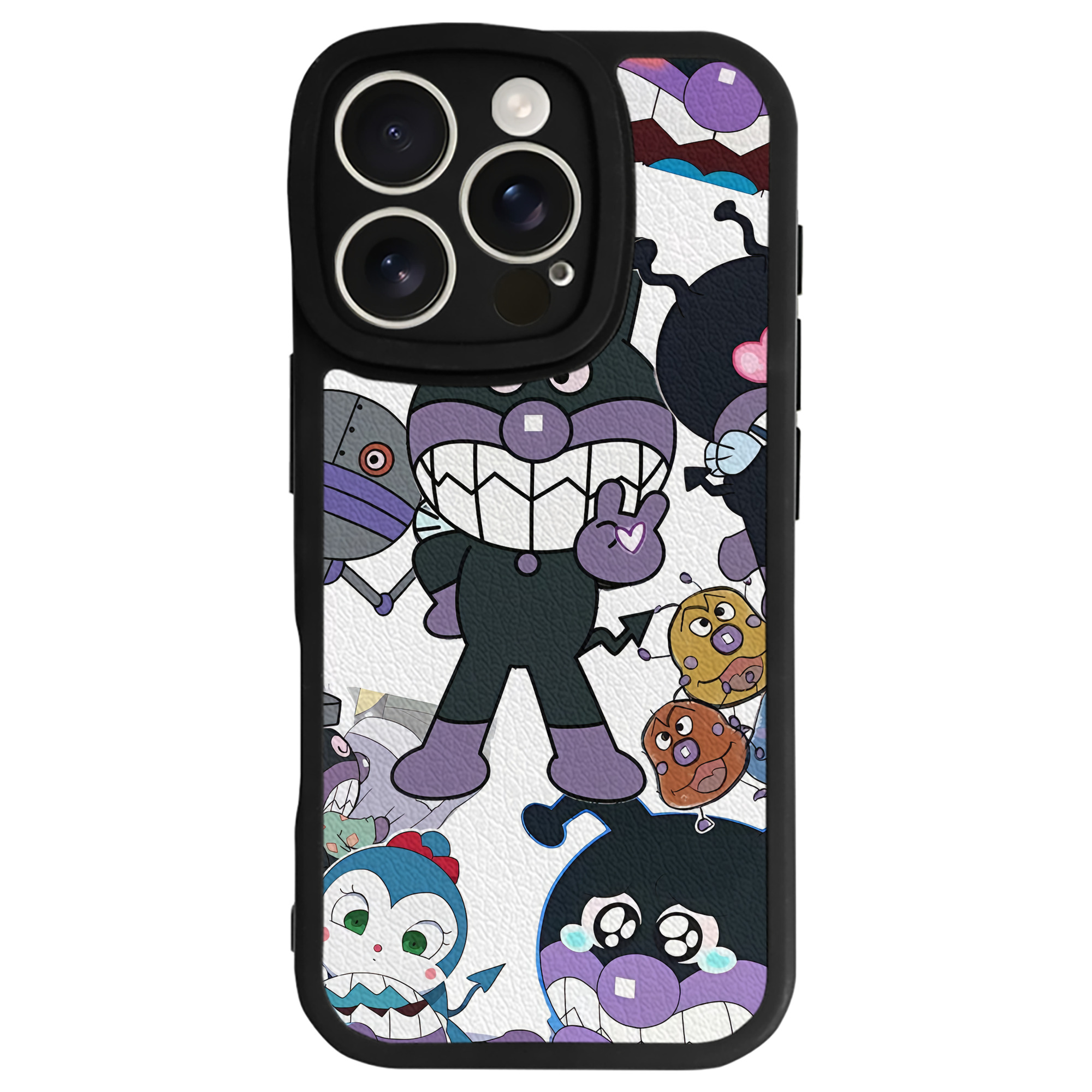 （画像用） アンパンマン Anpanman 【iPhone 16シリーズ対応】シリコンスマホケース（レザー調） 材質：シリコン